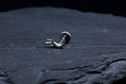Blood Moon Titanium Threadless Earring