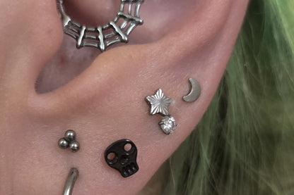Cut Star Flatback Stud Earring