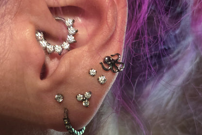 Kraken Titanium Threadless Earring