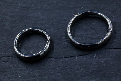 Dome Titanium Hoop Earring
