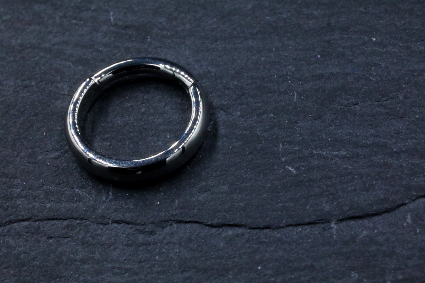 Dome Titanium Hoop Earring