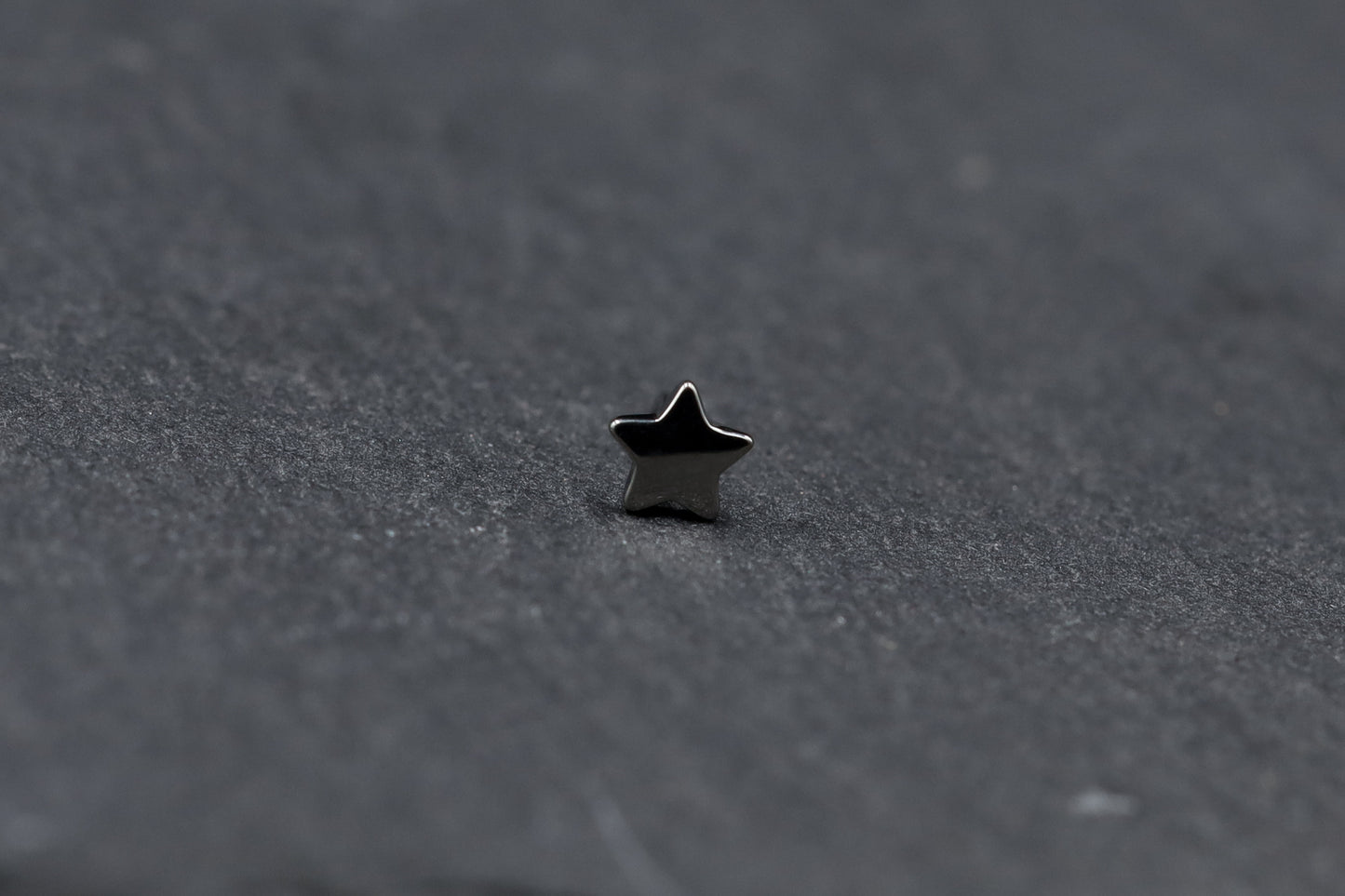 Small Star Titanium Threadless Earring