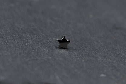 Small Star Titanium Threadless Earring