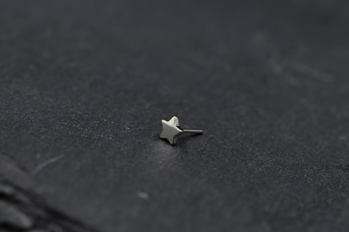 Small Star Titanium Threadless Earring