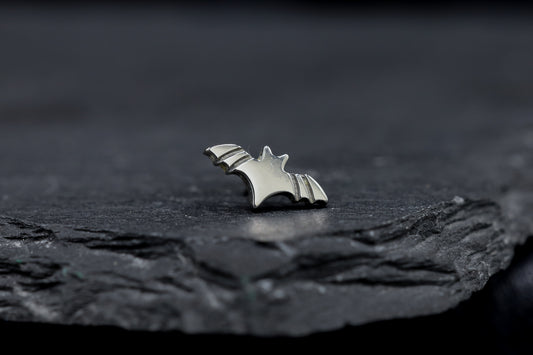 Titanium Bat Threadless Earring
