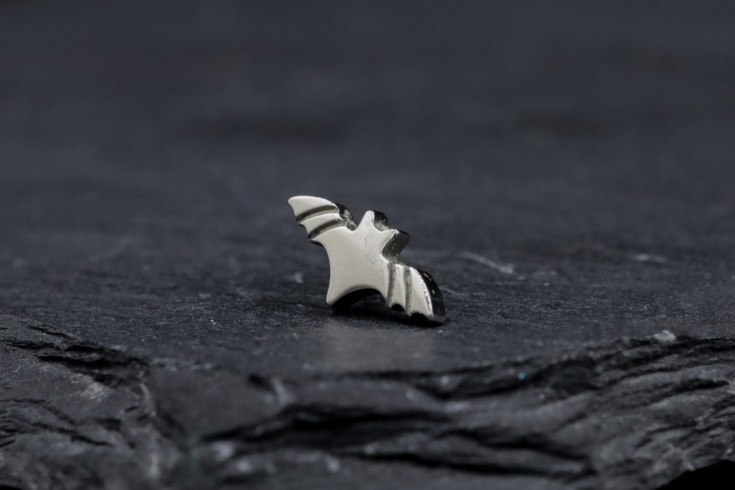 Titanium Bat Threadless Earring