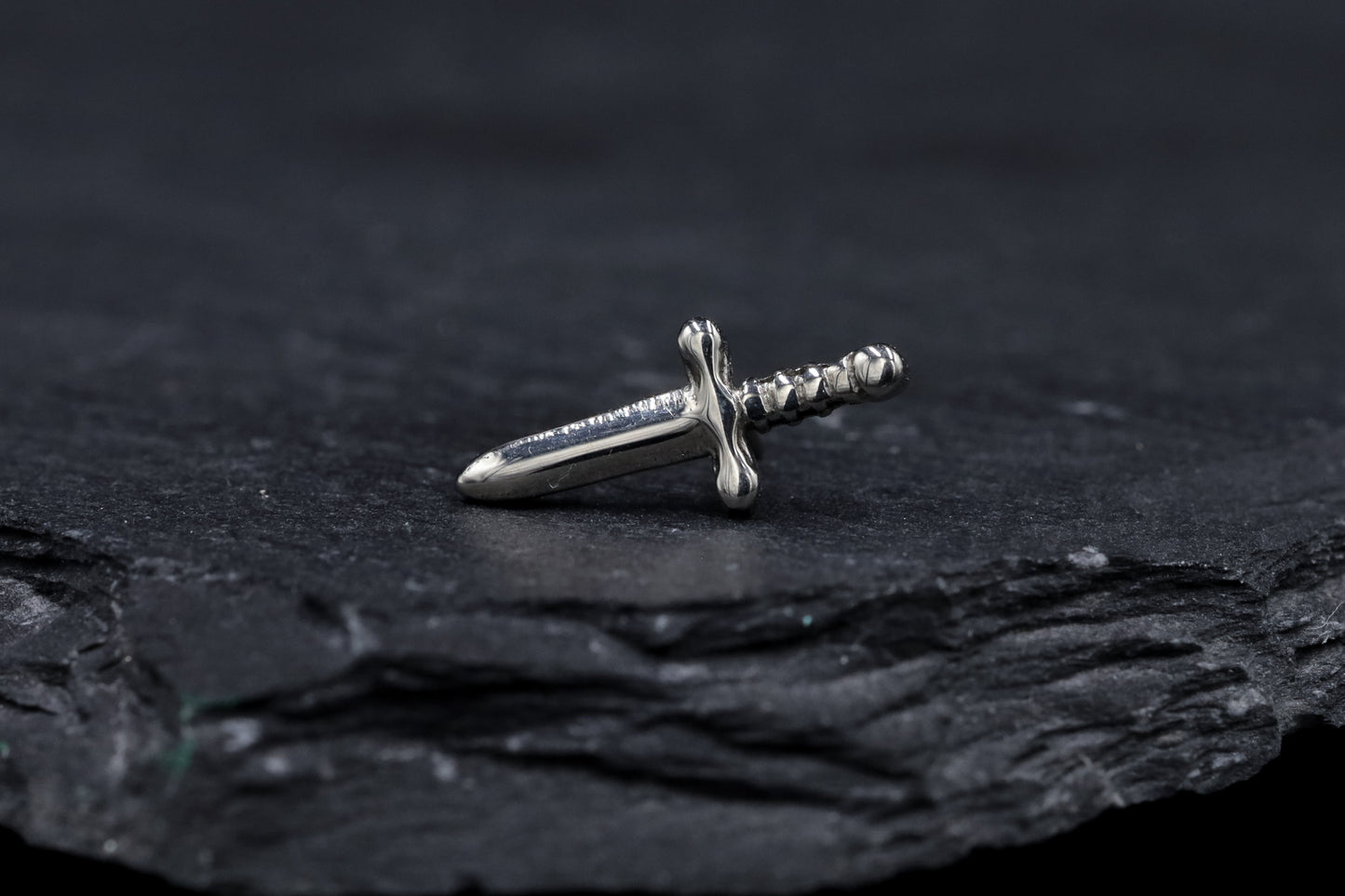 Titanium Dagger Threadless Earring