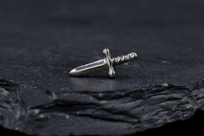 Titanium Dagger Threadless Earring