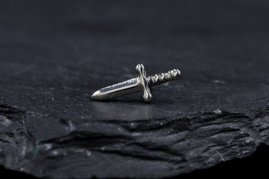 Titanium Dagger Threadless Earring