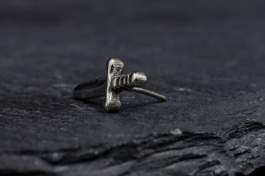 Titanium Dagger Threadless Earring
