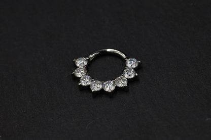 Moissanite Forward Facing Hoop