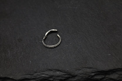 Micro-pavé Moissanite Hoop Earring