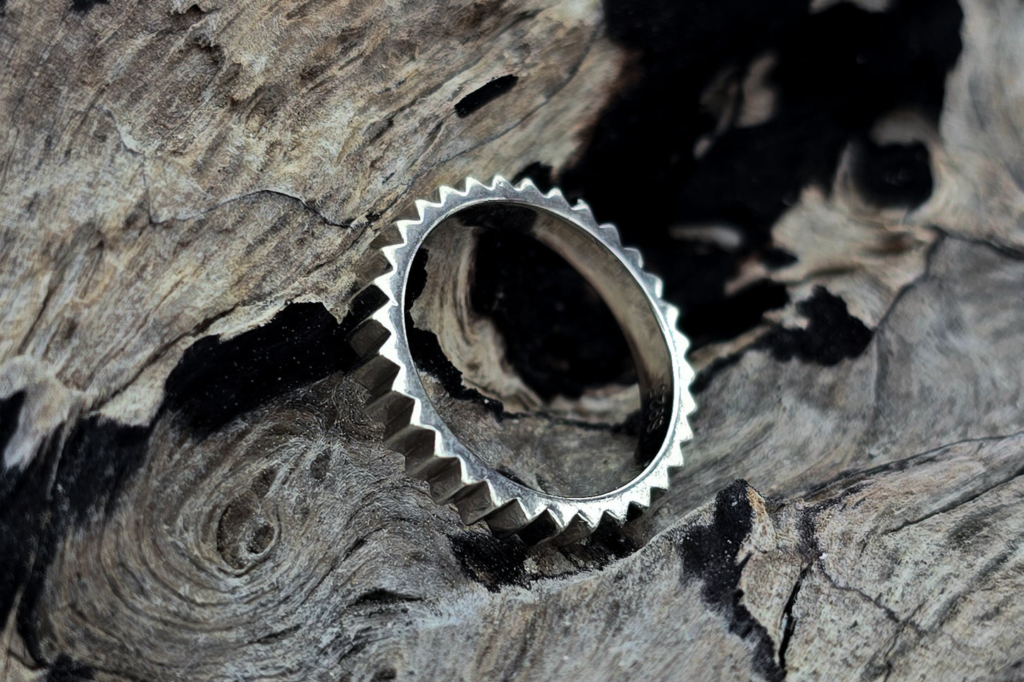 Sterling Silver Gear Ring