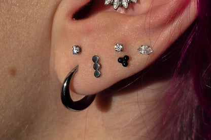 Heavy Look Titanium Hoop Earring