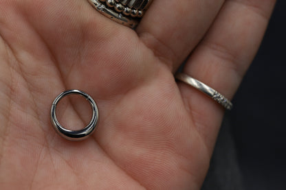 Heavy Look Titanium Hoop Earring