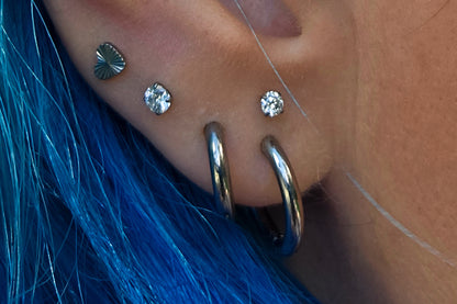 Thick Titanium Hoop Earring