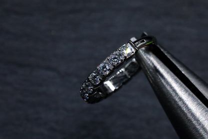 Prong-set Moissanite Hoop Earring