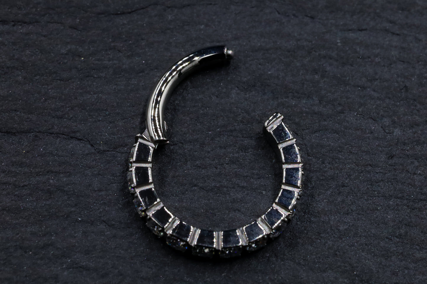 Prong-set Moissanite Hoop Earring