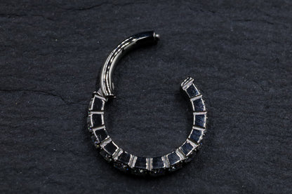 Prong-set Moissanite Hoop Earring