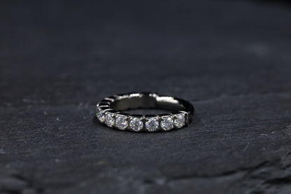 Prong-set Moissanite Hoop Earring