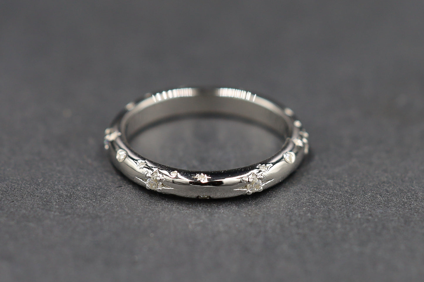 Celestial Sterling Silver and Moissanite Ring