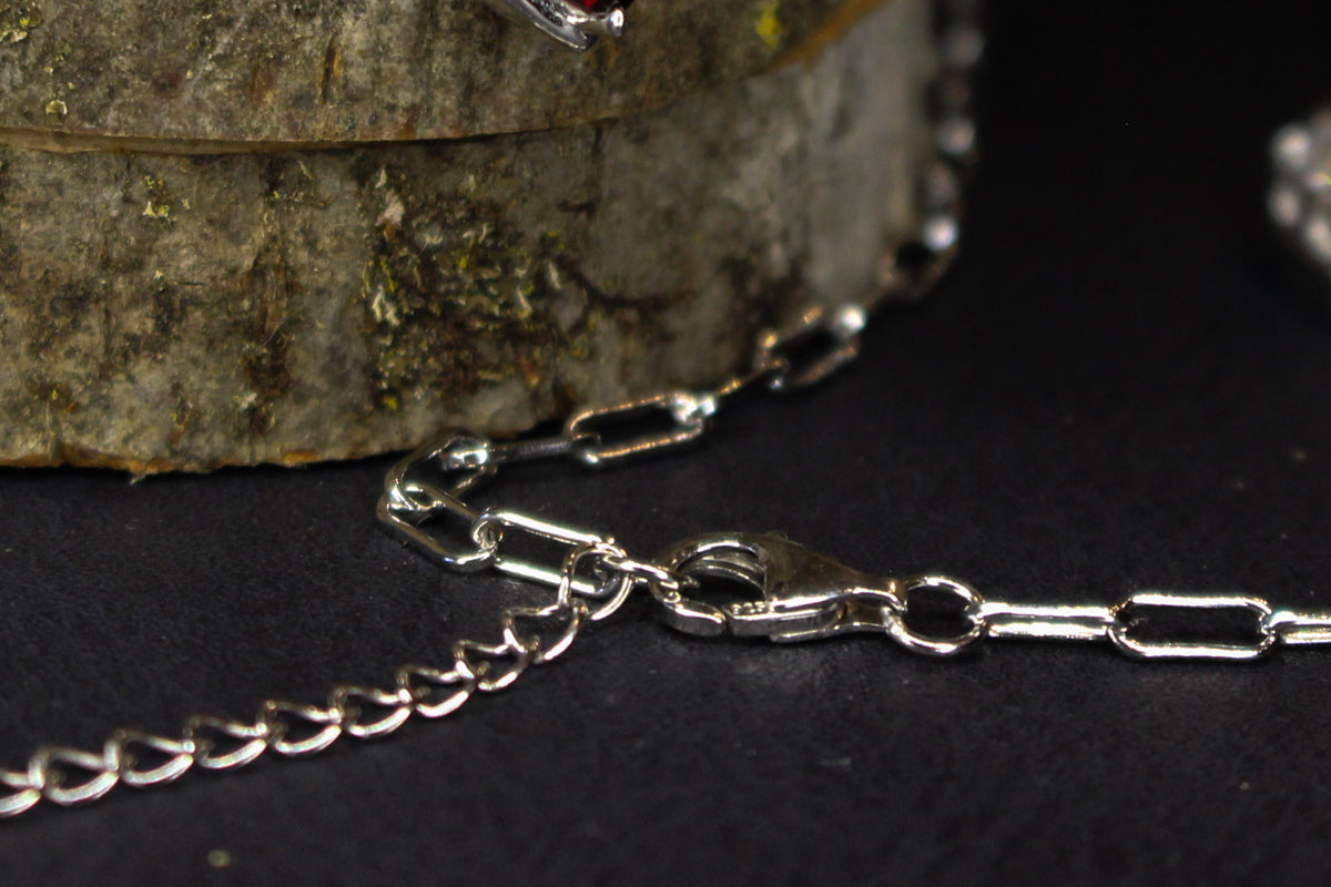 Paperclip Chain Link Sterling Silver Necklace