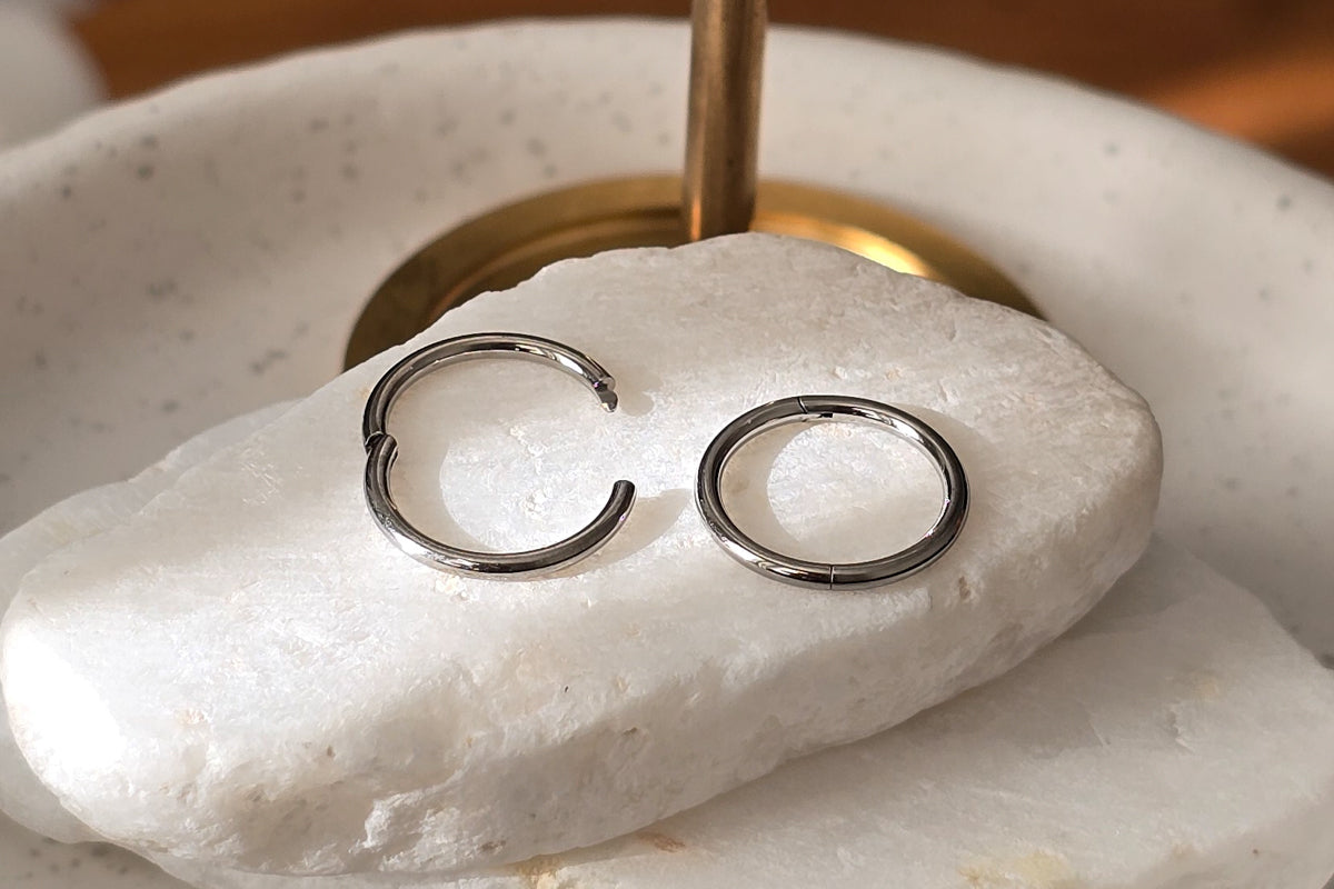 Titanium Hinge Hoop Earring