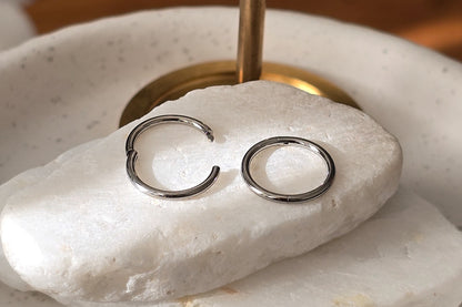 Titanium Hinge Hoop Earring