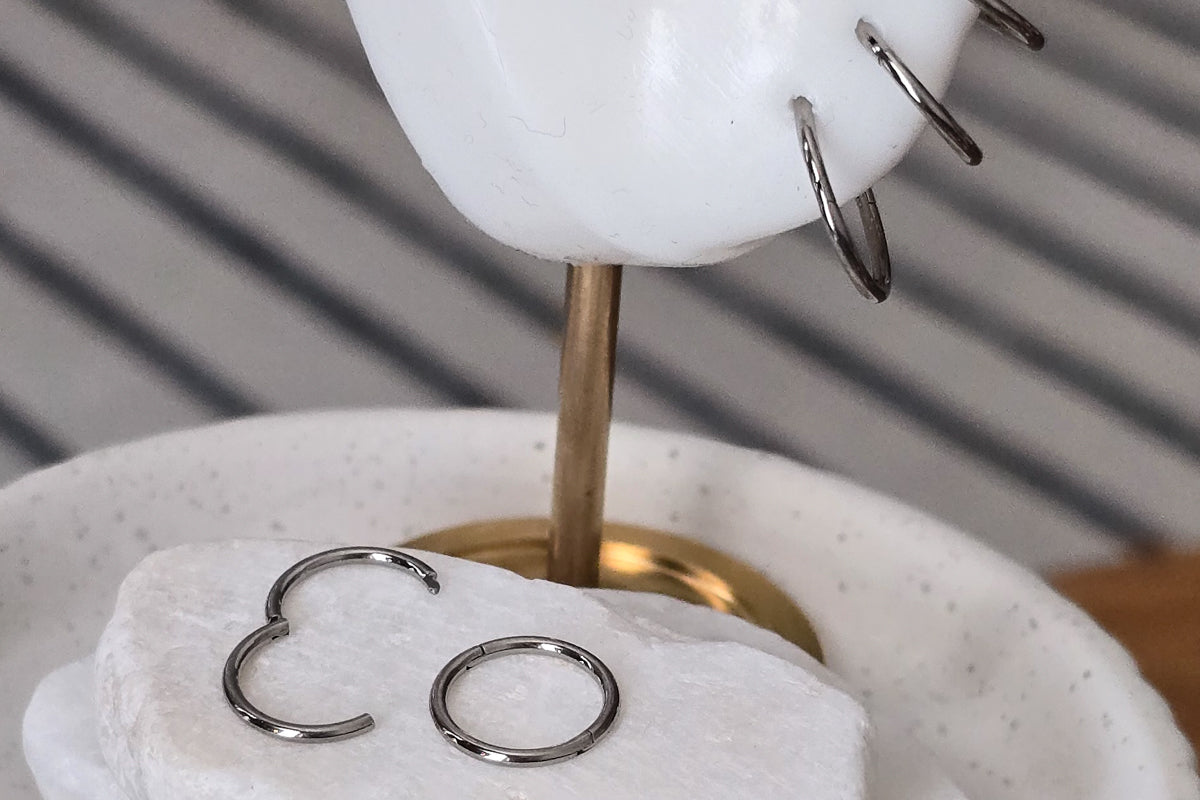 Titanium Hinge Hoop Earring