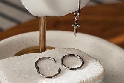 Titanium Hinge Hoop Earring