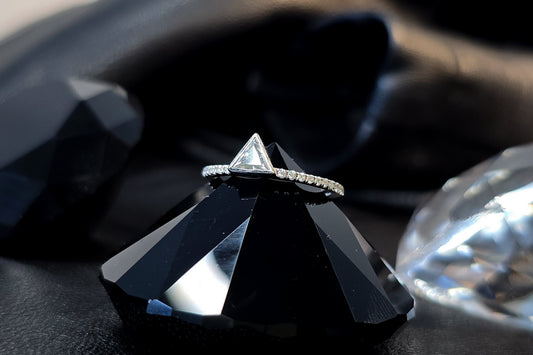 Triangle Moissanite Ring