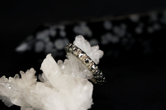 Sterling Silver Small Skull Eternity Band