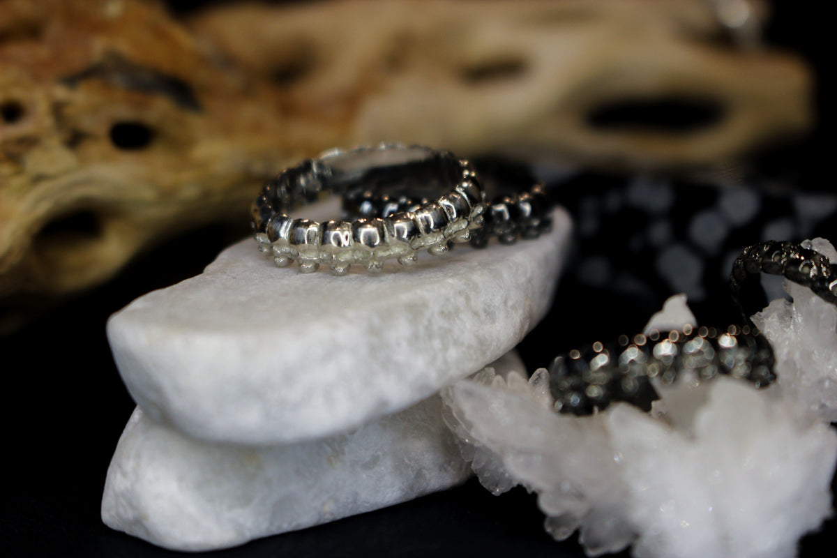 Sterling Silver Large Skull Eternity Band