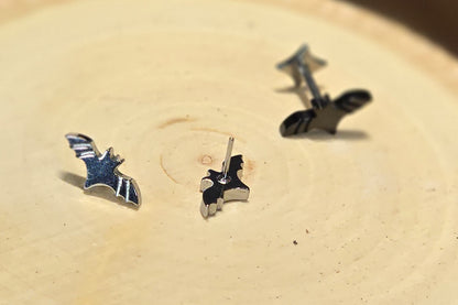 Titanium Bat Threadless Earring
