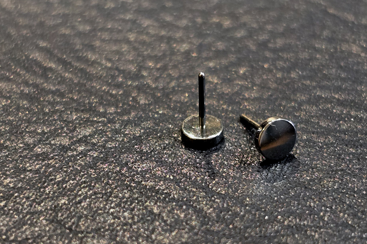 Titanium Disc Threadless Earring