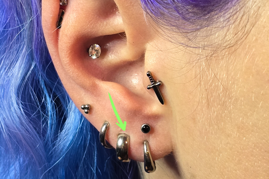 Thick Dome Titanium Hoop Earring